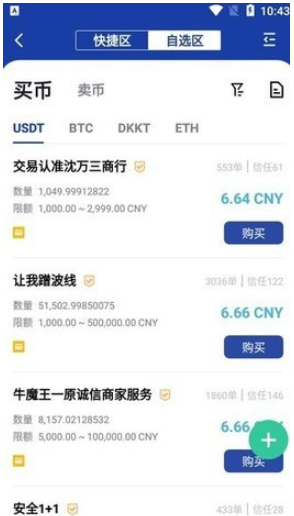 Bitznet应用界面示意图