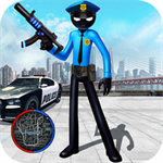 火柴人警察绳索英雄3D动作冒险手游