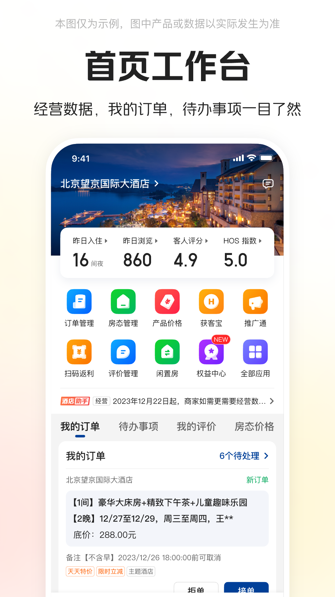 美团酒店管理系统界面